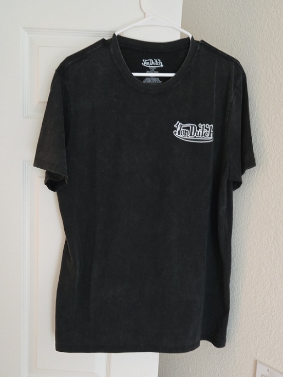 Von Dutch Tops - Von Dutch Black Short Sleeve Logo Tee Unisex Size L NWT